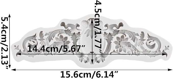 Baroque Polymer Clay Molds Curlicues Scroll Relief Flower Lace Filigree Silicone Mold for DIY Crafts Epoxy Resin Casting Air Dry Polymer Clay Plaster Jewelry Making