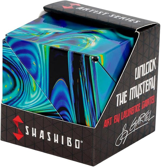 Shashibo Sensory Fidget Toy for Adults & Kids, Stress Relief Fidget Toy for Adults, Teens & Kids, Cool Fidget Toys for Desk, Classroom Must Have, Sensory Shape Shifting Cube, 100+ Possible Shapes