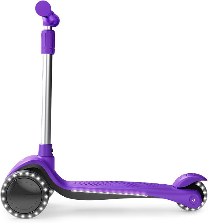 Jetson Lumi 3 Wheel Light-Up Kick Scooter for Girls or Boys, Ages 3+ - Max Grip Light Up Deck and PVC Wheels- Adjustable Height