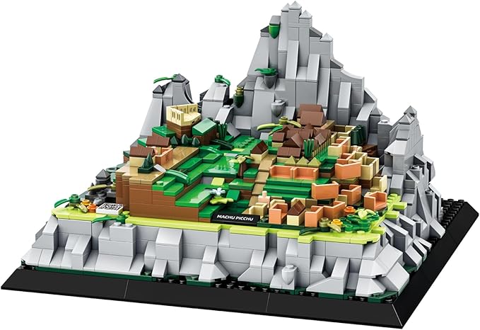 Machu Picchu Peru Building Set (1039 Pieces), Architecture Building Blocks Toys, Home Décor Model Gifts for Kids and Adults