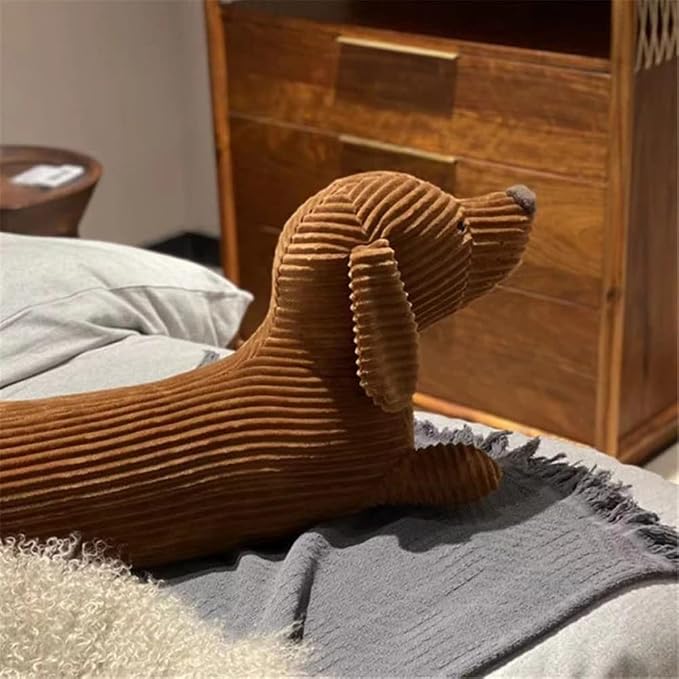 KOWAKA Dachshund Dog Plush Hug Pillow Soft Durable Stuffed Throw Cushion Dachshund Animals Hug Pillow for Sofa Chair Home Decoration Gifts for Kids (27.5inches)