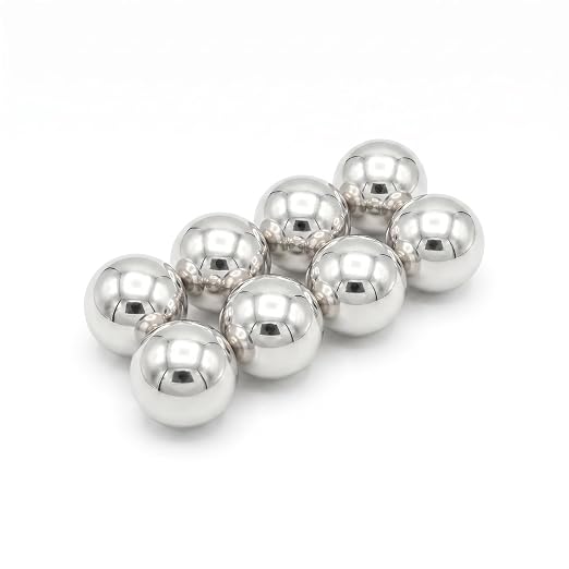 Spacerail 8 Pack 1/2 Inch Steel Ball Bearings for Marble Run Precision Metal Balls, Smooth Rolling Replacement for Roller Coaster Track Building Set