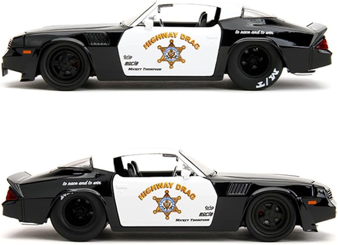 Jada Big Time Muscle 1:24 1979 Chevy Camaro Z28 Die-Cast Car, Toys for Kids and Adults (Police Colors)