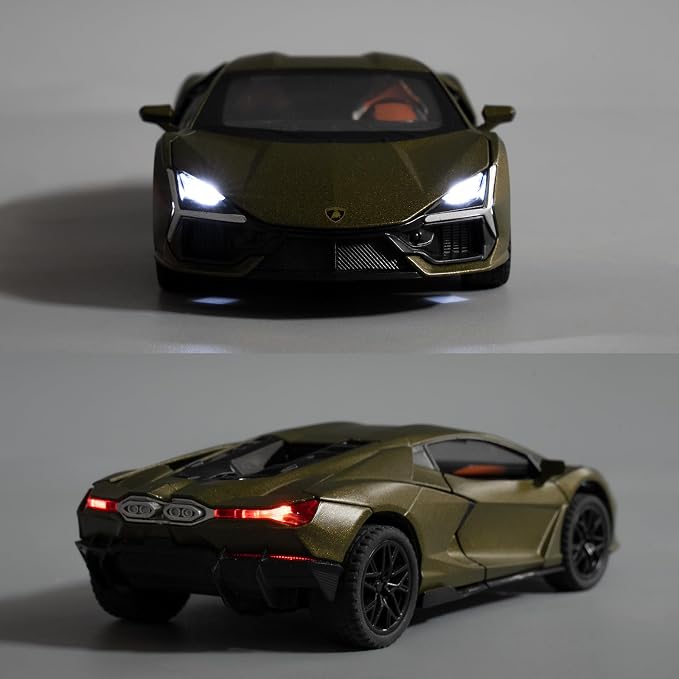 BDTCTK 1/32 Comapatible for Lamborghini ‌Aventador LP700-4 Model Car, Zinc Alloy Diecast Pull Back Toy Cars with Sounds and Lights Vehicles for Kids Boy Girl Gift (Green)