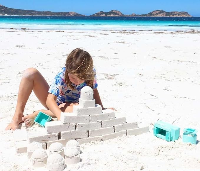 Sand Pal Beach Toys for Kids - 9 Pieces Travel-Friendly Snow Toys for Kids Ages 3-12 - Outdoor & Indoor Play Sandbox Toys Set - Sand/Snow Castle Building Molds & Tools Kit for Adults with Mesh Bag