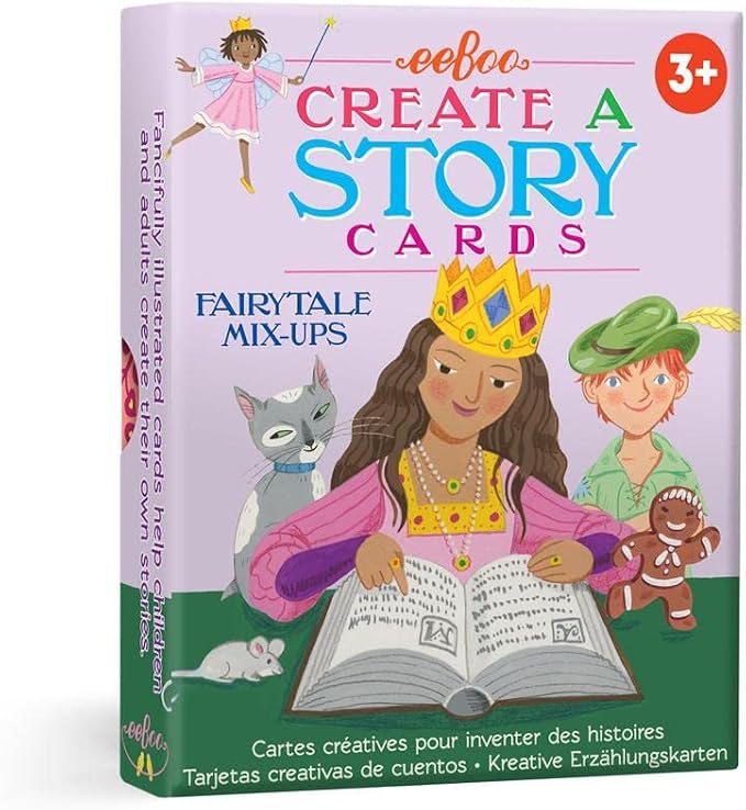 eeBoo: Fairytale Mix Ups Create a Story Pre-Literacy Cards, 36 Cards with Colorful Characters, Encourages Imagination, for Ages 3 and up