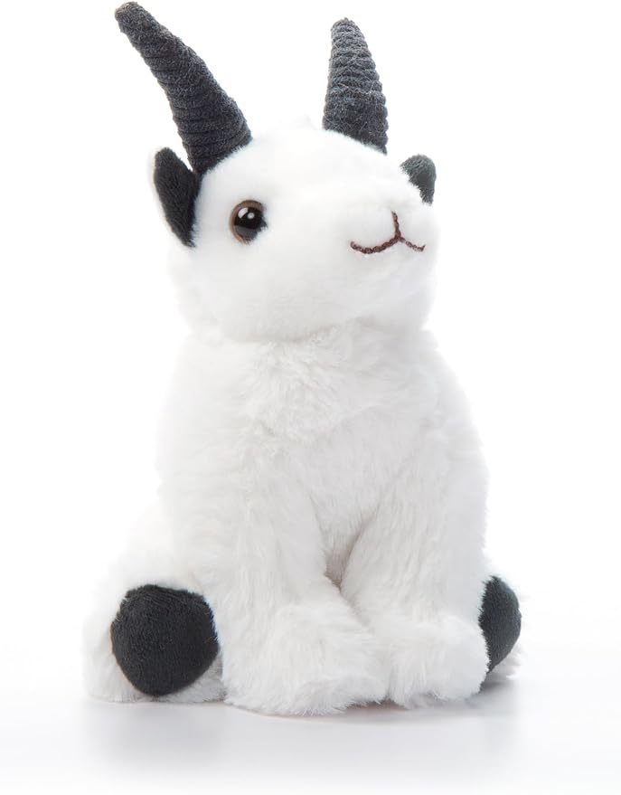 The Petting Zoo Mountain Goat Stuffed Animal Plushie, Gifts for Kids, Wild Onez Babiez Wildlife Animals, Goat Plush Toy, 6 inches