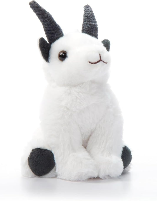 The Petting Zoo Mountain Goat Stuffed Animal Plushie, Gifts for Kids, Wild Onez Babiez Wildlife Animals, Goat Plush Toy, 6 inches
