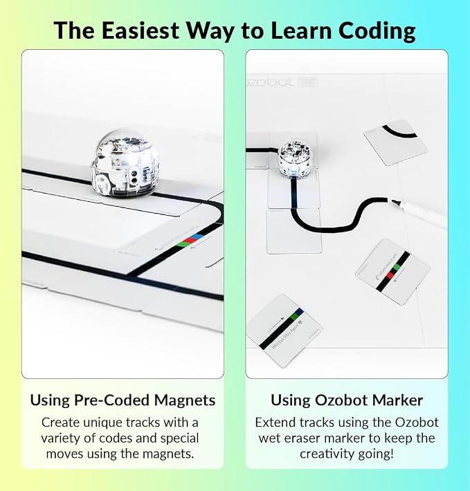 Ozobot Color Code Magnets Base Kit, Interactive Coding Learning Tool for Kids Ages 5+, Enhances Logic & Problem Solving Skills, Classroom Education, 36 Tiles, Evo Required Not Included