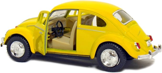 KiNSMART - 1967 Volkswagen Classic Beetle 5 Inch 1:32 Scale Die Cast Metal Model Toy (Yellow)