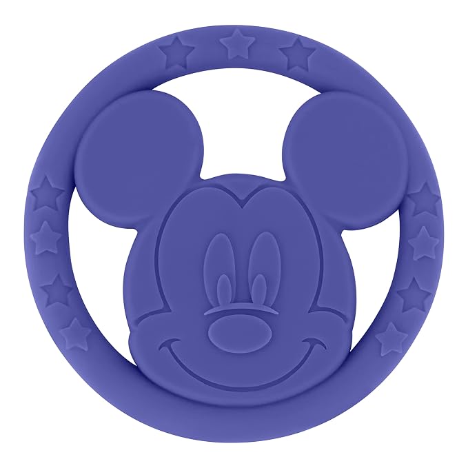 Cudlie Disney Silicone Teether Toy Set for Infants, Food Grade and BPA Free Teethers for Babies 6-12 Months, 2-Pack Teether Toys for Newborns