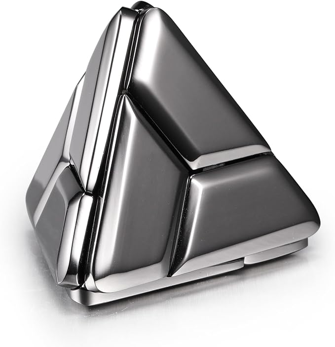 Triangle Metal Puzzle 3D Brain Teaser Puzzle (Dark Gray)