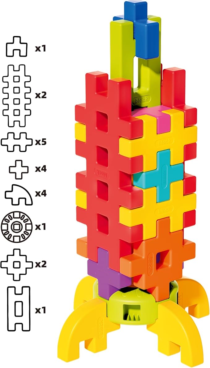 Interlocking Building Blocks STEAM Construction Set, Farm Role Play Theme, Multi-Dimensional, for Preschool Kids Ages 3-4 (80)
