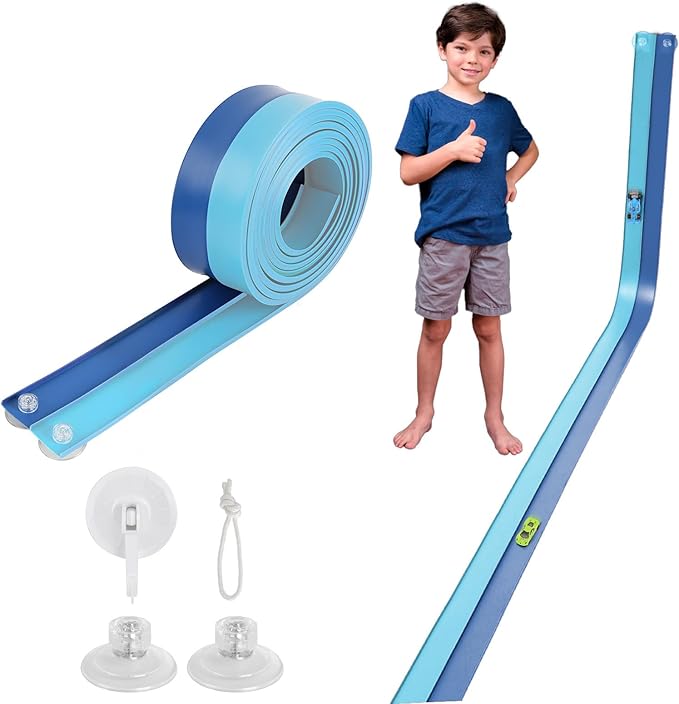 Flexible Race Car Track 15 Ft Starter Set with Suction Cups Compatible with Diecast 1/64th Car for Ages 3 & Up Classic Long Rolls Up Portable Racetrack