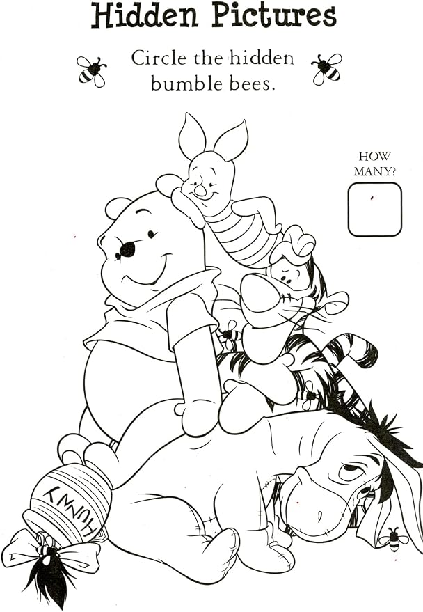 Bendon Winnie The Pooh Coloring Activity Book and Stickers Set for Kids