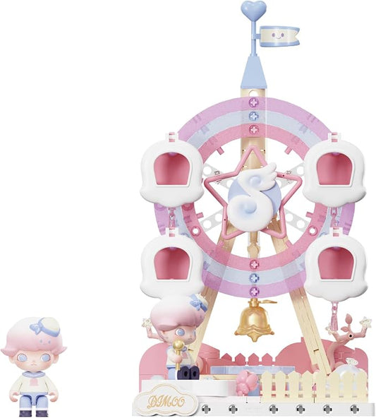 POP MART DIMOO Dream Melody Series Blocks-Lily Ferris Wheel, Building Toy Set, Interactive Building Toy for Kids, Boys, and Girls