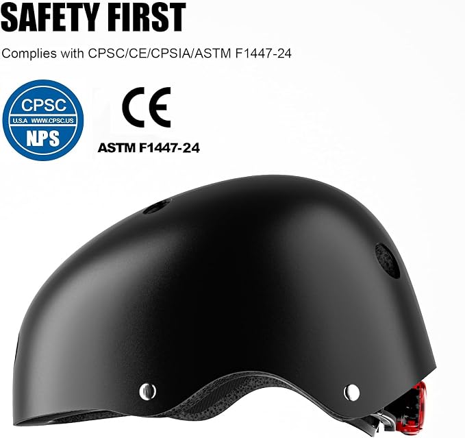 Kids Bike Helmet with LED Light,Lightweight Adjustable Childs Helmet for boy & Girl Ages 5-8-14,Multi-Sport Safety Helmet for Skateboard Cycling Scooter
