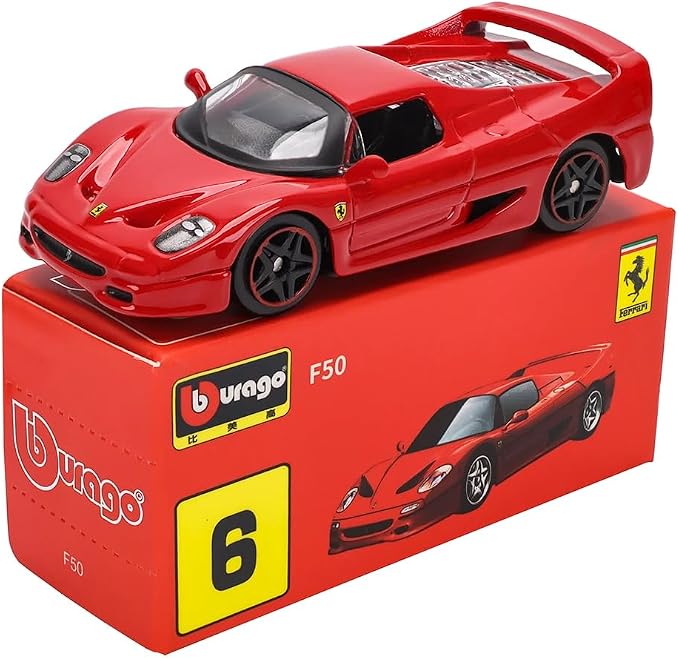 Bburago 1:64 Scale Ferrari Series Model Collection Race Diecast Metal Model Car (F50)