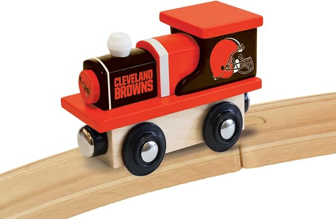 MasterPieces NFL Cleveland Browns Real Wood Toy Train, For Ages 3+