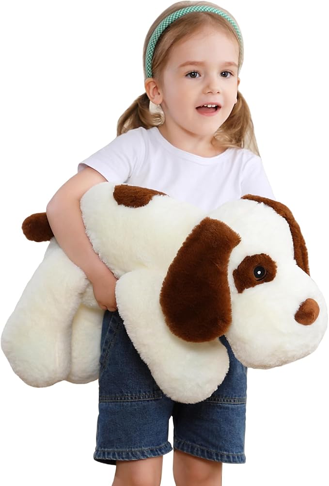 JellyMallow 5lbs 24in Dog Weighted Stuffed Animals, Large Weighted Dog Plush, Weighted Stuffed Animal Plushies Pillow Gifts for Adults and Kids, Boys, Girls