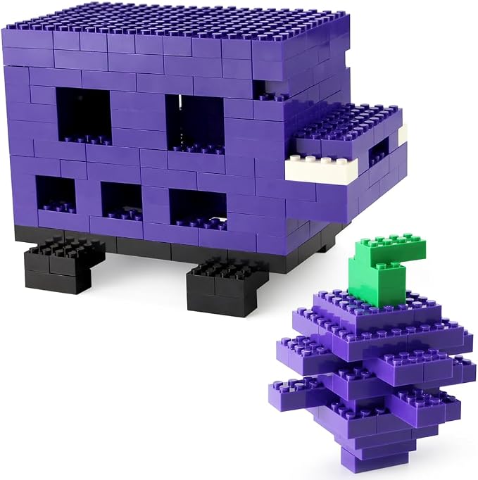 100pcs 2x4 Bricks Dark Purple Pieces Parts Classic Building kit Creative Play Set Basic Blocks Toy Accessories Compatible with 3001 Major Brands