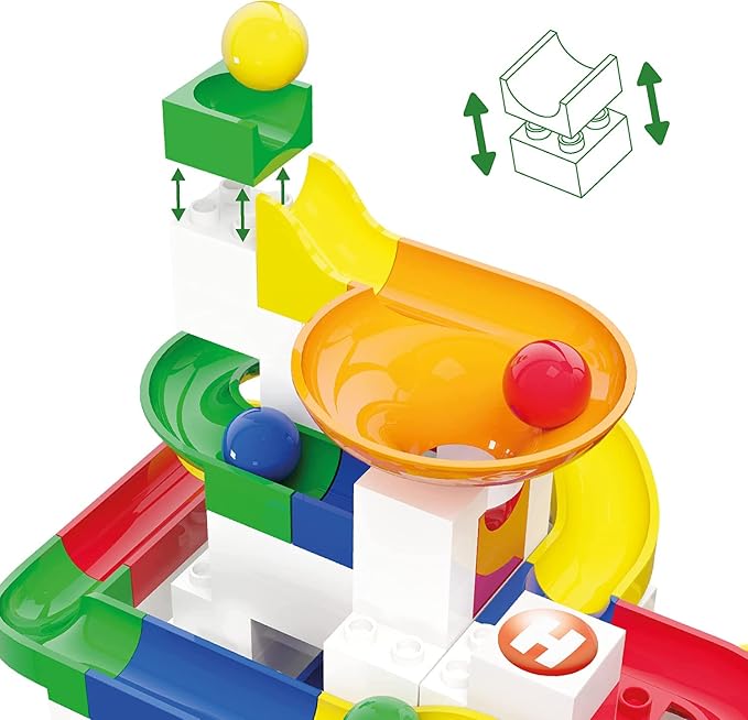 Hubelino Mega Marble Run 585-Piece Building Set, STEM Toys for 4 Years and Up, Compatible Marble Maze and Ball Run, Made in Germany