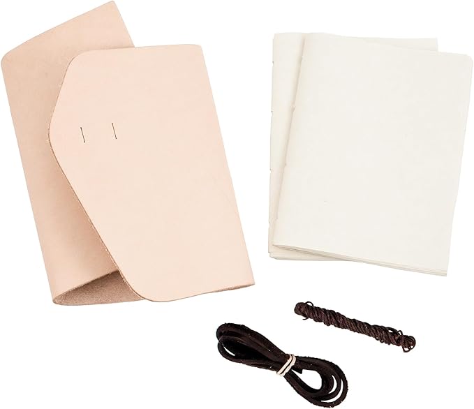 Silver Creek Realeather Leather Journal Kit, 4.5"x6", Natural (C4182-00)