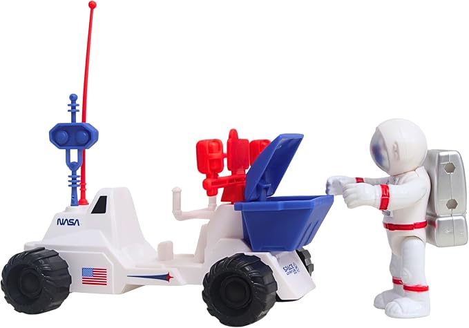 Space Adventure Space Shuttle Playset – Licensed Light & Sound Shuttle with Hovercraft, Space Buggy & Astronaut Figures, Plastic Space Toy & Collectible for Kids Ages 3+