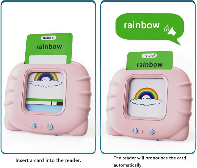 Lapare Audible Educational Toy with Music for Toddlers Age 1 2 3 4 5, 252 Sight Words Flash Cards Kindergarten Toy for Girls to Learn Alphabet Number Color Shapes and More