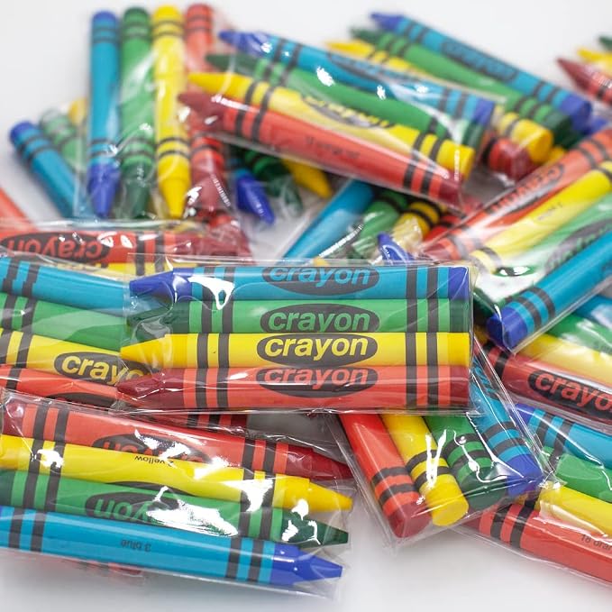 40 Sets of 4 Packs (160 count) Large Size Crayons - Mini Crayon Packs Non-Toxic for Kids Party Favors, School Supplies for Teachers & Travel Crayons