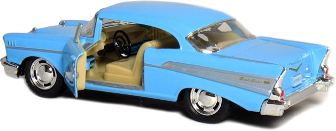 KiNSMART 1957 Chevy Bel Air Coupe 1:40 Scale 5" Die Cast Metal Classic Toy Car (4Set)