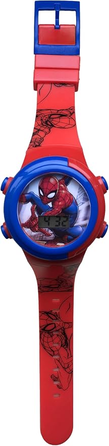Marvel Spider-Man Kids Watches – Digital Display, Interactive Features, Adjustable Strap, Vibrant Spider-Man Graphics, Durable for Active Kids