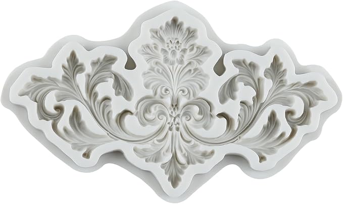 Baroque Polymer Clay Molds Baroque Scroll Relief Lace Silicone Mold for Epoxy Resin Casting DIY Crafts Air Dry Polymer Crafts Supplies Clay Tools