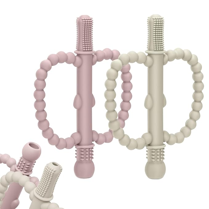 Baby Teething Toys for Babies 0-36 Months – Anti-Choking Design, Teething Relief for Straws Sticks, Chew Straw Sensory Toy for Infant Toddlers Silicone teether Tubes