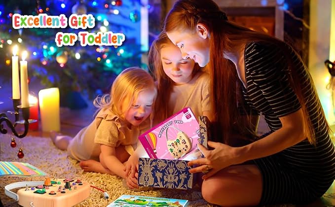 Montessori Busy Board LED Light Switches,Toddler Toys for 1 2 3 Years Old