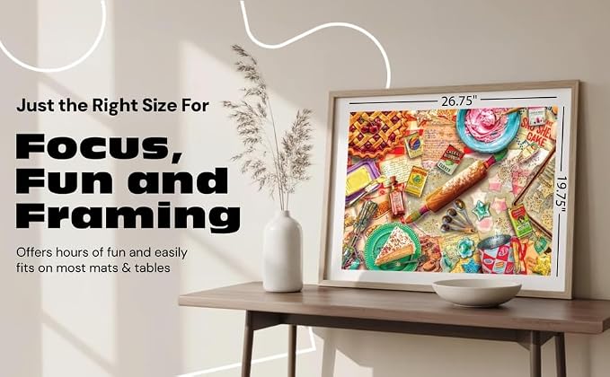 Buffalo Games Aimee Stewart - The Nostalgic Baker - 1000 Piece Jigsaw Puzzle, Multicolor, 26.75 x 19.75 in - Reference Poster - Vintage Baking Details - 1000 Piece Puzzle for Adults