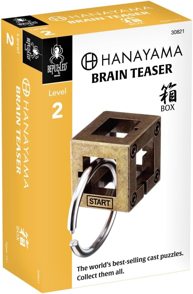 BePuzzled |Box Hanayama Metal Brainteaser Puzzle Mensa Rated Level 2, for Ages 12 and Up