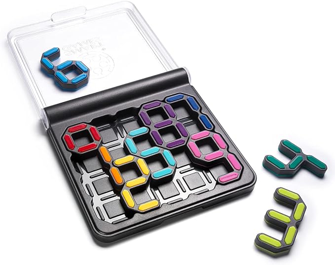 SmartGames IQ Digits – Compact Travel Logic Game with 120 Number Challenges, Math & Puzzle Brain Teaser for Kids & Adults, STEM Toy for Ages 7+, Portable Educational Game