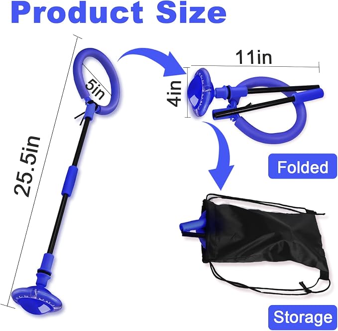 Hewog Skip Ball, Portable Foldable Colorful Flash Wheel Swing Ball, Kids Toys for Girls & Boys, Sports Fitness Toys for Kids & Adults. Gifts for Mom Women & Girls Toys Age 5-10 Years