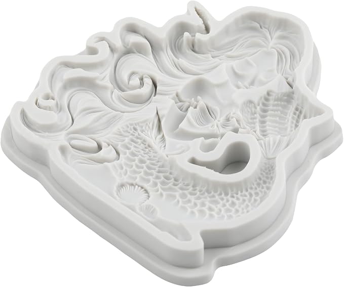 Mermaid Polymer Clay Mold Mermaid Conch Silicone Molds for DIY Craft Epoxy Resin Casting Polymer Clay Tools Crafts Air Dry Jewelry Making