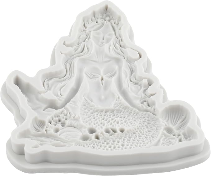 Mermaid Silicone Molds Mermaid Polymer Clay Mold for DIY Craft Epoxy Resin Casting Polymer Clay Tools Crafts Air Dry Jewelry Making