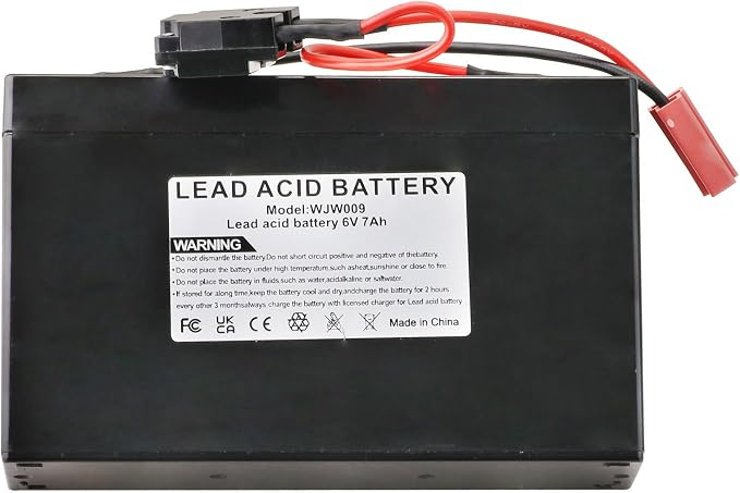 6V 7Ah Lead Acid Rechargeable Battery, Replacement Battery Compatible with Kids Trax ATV Marshall Fire Truck Dodge Ram 1500 Kids Ride-On Car