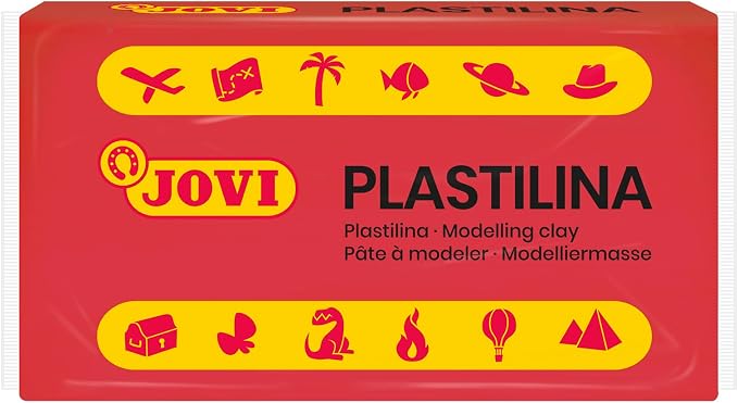 Jovi - Reusable Non-Hardening Modeling Clay, 30 Red Bars, 1.75 oz Each | Total of 3.3 lb, Perfect for Arts & Crafts Projects