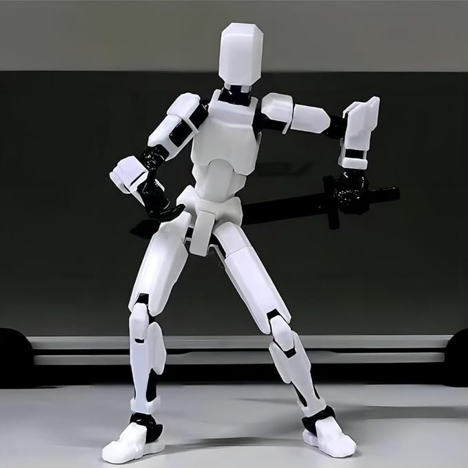 2026 New Assembly Completed-Titan 13 Action Figure,Dummy Robot 13 Action Figures Set,3D Printed Multi-Jointed Action Figures,Nova 13 Action Figure for Collectors Desktop Decorations (White)