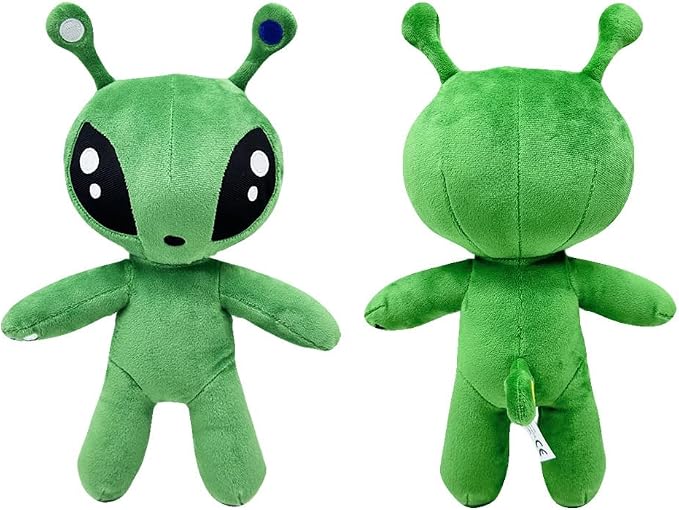 OSOCU 13.5in Adorable Green Alien Plush Toy | Ultra-Soft Stuffed Figure | Great for Home & Room Decoration | Ideal Birthday/Halloween for All Genders | a Must-Have for Sci-Fi Lovers