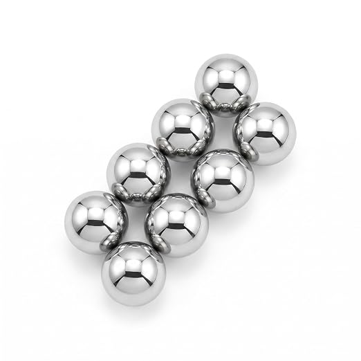 Spacerail 8 Pack 1/2 Inch Steel Ball Bearings for Marble Run Precision Metal Balls, Smooth Rolling Replacement for Roller Coaster Track Building Set