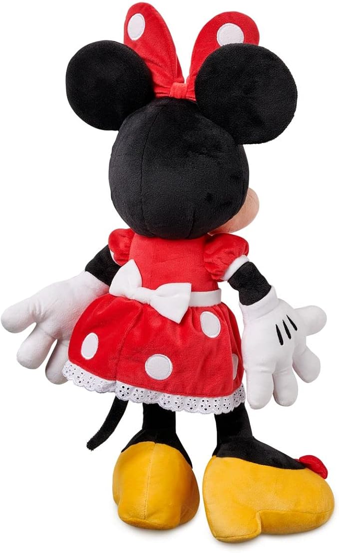 Disney Store Official Minnie Mouse Red Dress Medium Soft Toy for Kids, Cuddly Character with Fuzzy Texture and Embroidered Details, Disney Plushy Suitable for All Ages