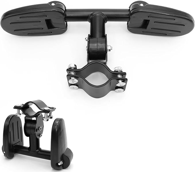 Kick Scooters Footrest with Folding Foot Rest Pegs 3 Wheel Scooter Footrest Pedals for 3 Wheeled Scooter with Foldable Seat Front Mount Never Fall Down 2-in-1 Scooters