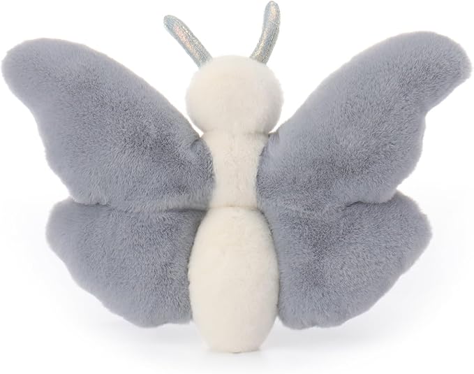 Apricot Lamb Gray Butterfly Stuffed Animals for Kids, Soft Cute Plush Toys for Baby Girl and Boy, 7.5 Inches