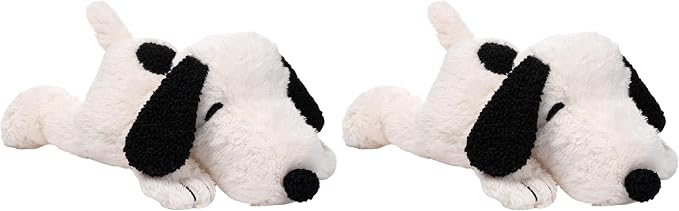 Lambs & Ivy Classic Snoopy Plush White Stuffed Animal Toy Plushie - Dog (Pack of 2)